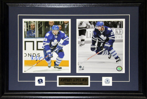 Joffrey Lupul Toronto Maple Leafs Signed 2 Photo Hockey Collector Frame