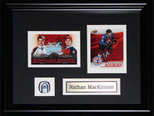 Nathan MacKinnon Colorado Avalanche 2 Card Hockey Collector Frame