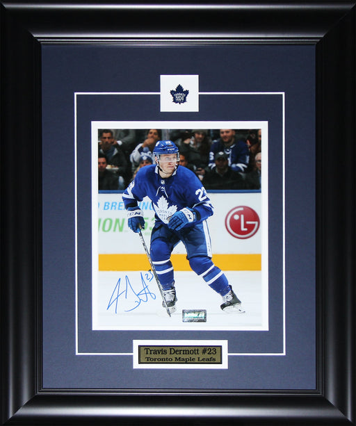 Travis McDermott Toronto Maple Leafs Hockey Sports Memorabilia Signed 8x10 Collector Frame