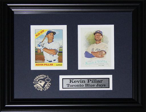 Kevin Pillar Toronto Blue Jays 2 Card Baseball Memorabilia Collector Frame