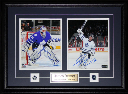 James Reimer Toronto Maple Leafs Signed 2 Photo Hockey Collector Frame