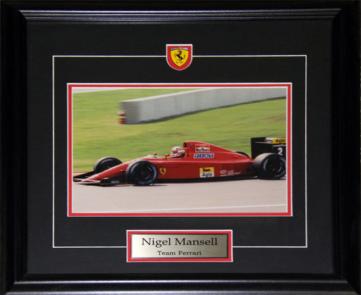 Nigel Mansell Team Ferrari Formula 1 Auto Motorsport Racing Driver 8x10 F1 Frame