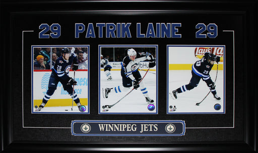 Patrick Laine Winnipeg Jets Etched 3 Photograph Memorabilia Collector Frame