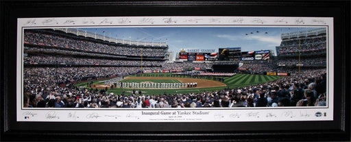 New York Yankee Stadium Inaugural Game Panorama Baseball Collector Frame
