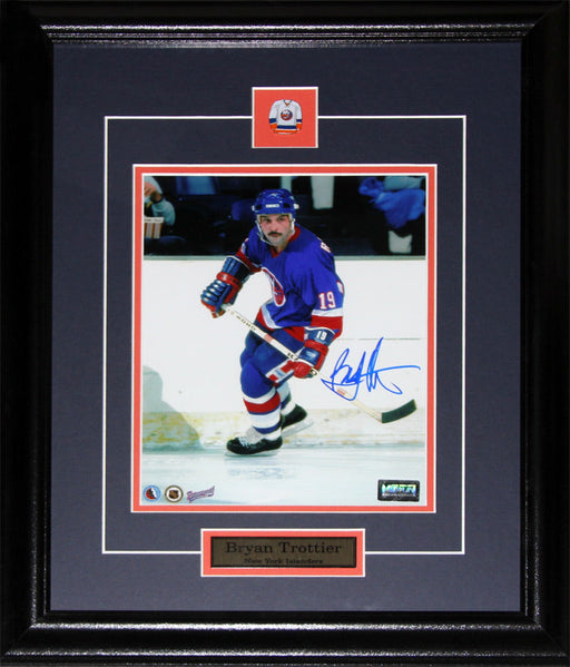 Bryan Trottier New York Islanders Signed 8x10 Hockey Collector Frame