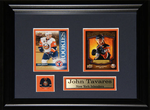 John Tavares New York Islanders 2 Card Hockey Memorabilia Collector Frame