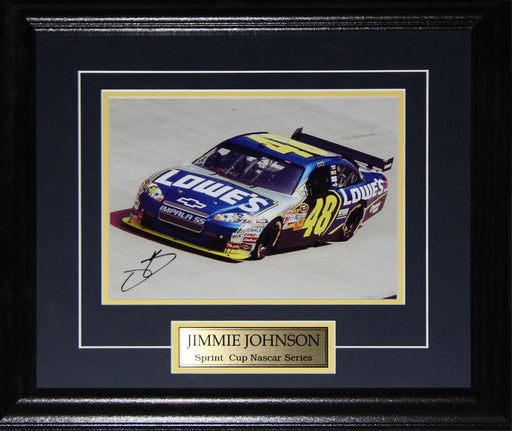 Jimmie Johnson NASCAR Auto Motorsport Racing Driver Signed 8x10 Collector Frame