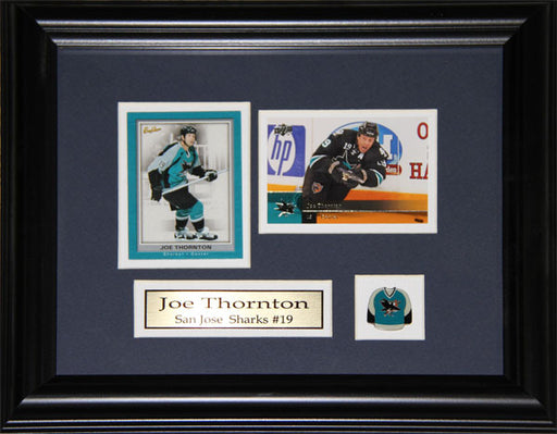 Joe Thornton San Jose Sharks 2 Card Hockey Memorabilia Collector Frame
