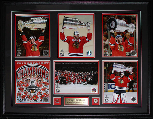 2015 Chicago Blackhawks Stanley Cup Champions 6 Photo compilation Hockey Frame