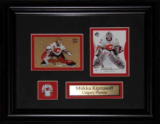 Miikka Kiprusoff Calgary Flames 2 Card Hockey Memorabilia Collector Frame