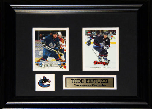 Todd Bertuzzi Vancouver Canucks 2 Card Hockey Memorabilia Collector Frame
