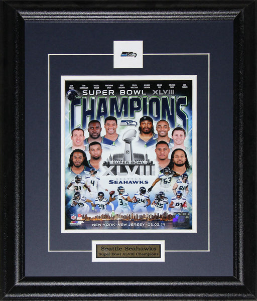 Seattle Seahawks Superbowl XLVIII Champions 8x10 Football Collector Frame