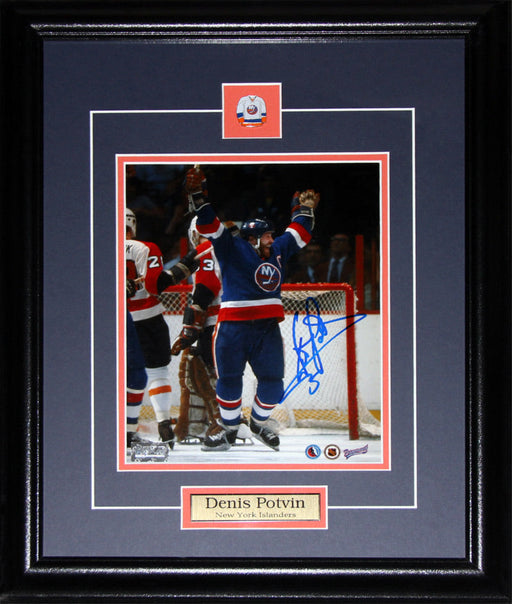 Denis Potvin New York Islanders Signed 8x10 Hockey Collector Frame