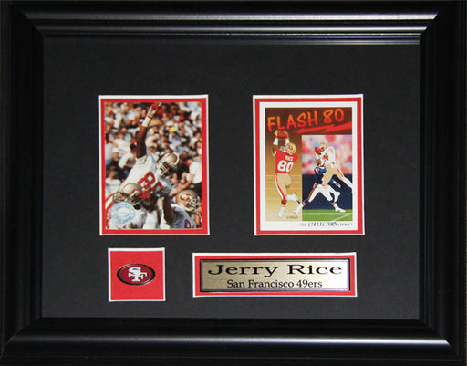 Jerry Rice San Francisco 49ers 2 Card Football Memorabilia Collector Frame