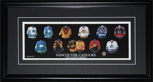 Vancouver Canucks Jersey Evolution Hockey Memorabilia Collector Frame
