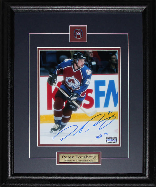 Peter Forsberg Colorado Avalanche Signed 16x20 Hockey Collector Frame