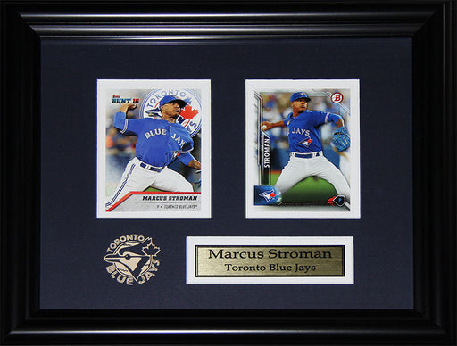 Marcus Stroman Toronto Blue Jays 2 Card Baseball Memorabilia Collector Frame