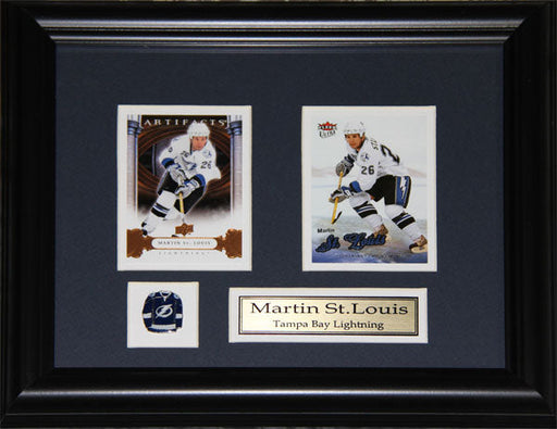 Martin St. Louis Tampa Bay Lightning 2 Card Hockey Collector Frame