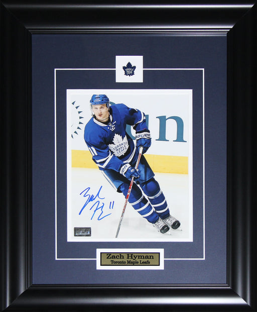 Zach Hyman Toronto Maple Leafs Hockey Sports Memorabilia Signed 8x10 Collector Frame