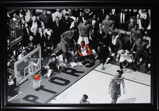 Kawhi Leonard Toronto Raptors Game 7 Easter Conference Semi Finals Buzzer Shot 40 x 28 Canvas Frame