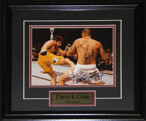 Patrick Cote UFC MMA Mixed Martial Arts Signed 8x10 Memorabilia Collector Frame
