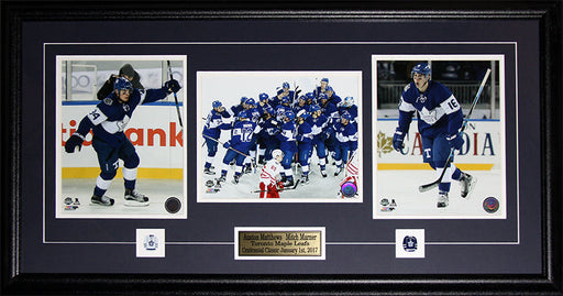 Auston Matthews Mitch Marner Toronto Maple Leafs Centennial Classic 3 Photo Hockey Frame