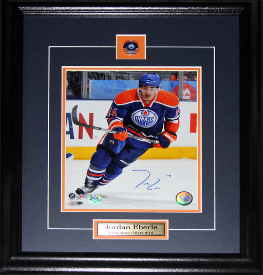 Jordan Eberle Edmonton Oilers Signed 8x10 Hockey Memorabilia Collector Frame
