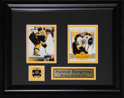 Patrice Bergeron Boston Bruins 2 Card Hockey Memorabilia Collector Frame