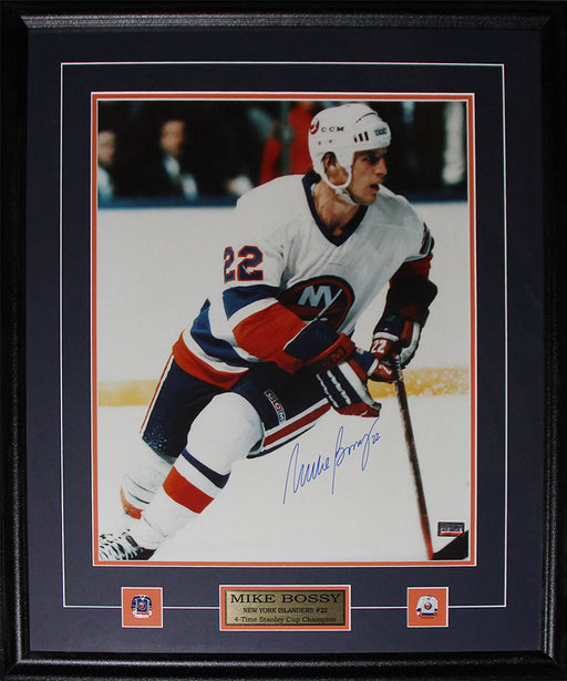 Mike Bossy New York Islaners 16x20 Signed Hockey Memorabilia Collector Frame