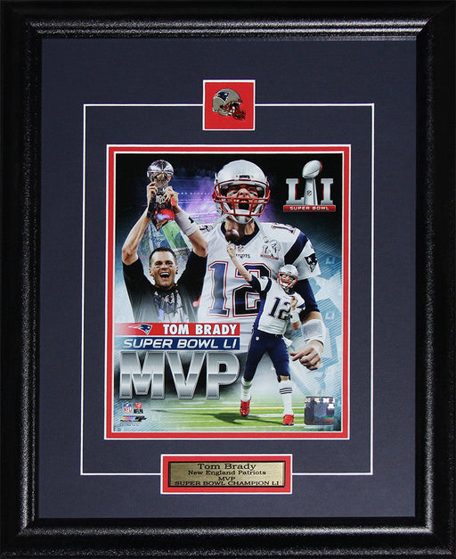 Tom Brady New England Patriots Superbowl LI MVP 8x10 Football Frame