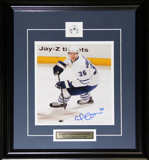 Carl Gunnarson Toronto Maple Leafs Signed 8x10 Hockey Collector Frame