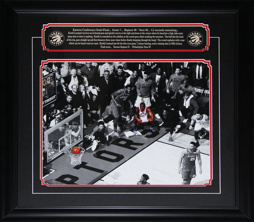 Kawhi Leonard Toronto Raptors 2019 Eastern Conference Semi Finals Game 7 Buzzer Beater 16x20 Frame (Spotlight)