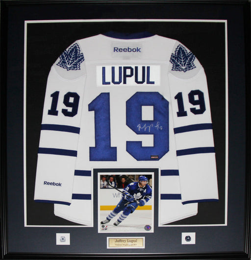 Joffrey Lupul Toronto Maple Leafs Signed White Jersey Hockey Collector Frame