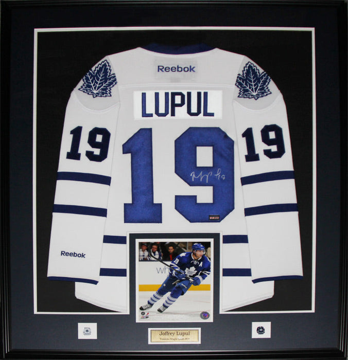 Joffrey Lupul Toronto Maple Leafs Signed White Jersey Hockey Collector Frame