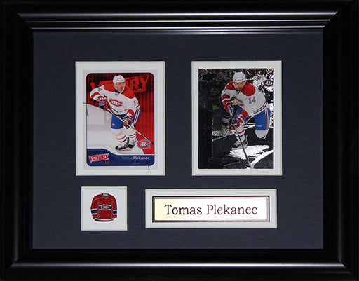 Tomas Plekanec Montreal Canadiens 2 Card Hockey Memorabilia Collector Frame