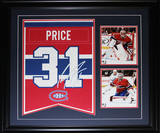 Carey Price Montreal Canadiens #31 Lazer Etched Autograph Felt Jersey Banner Hockey Sports Memorabilia Collector Frame