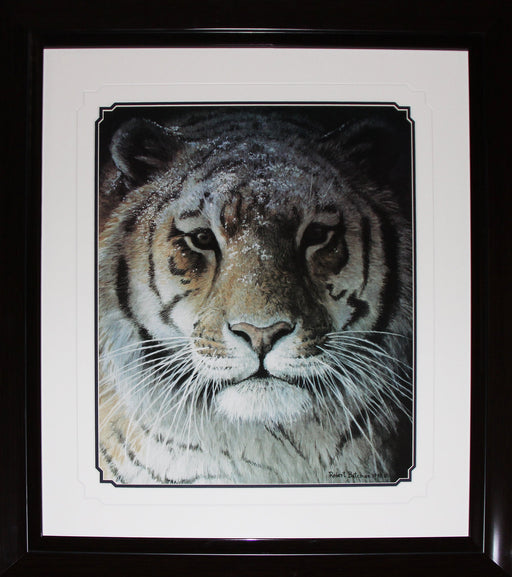Tiger at Dusk 1998 by Robert Bateman Wildlife Fine Art Print Collector Frame