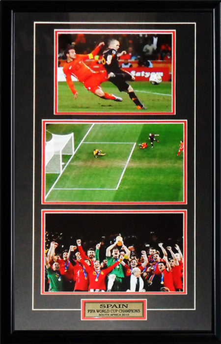 Team Spain 2010 World Cup Charles Iniesta Goal Soccer Football 3 Photo Frame