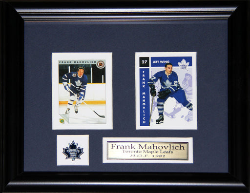 Frank Mahovlich Toronto Maple Leafs 2 Card Hockey Collector Frame