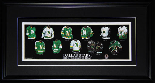 Dallas Stars Minnesota North Stars Jersey Evolution Hockey Collector Frame