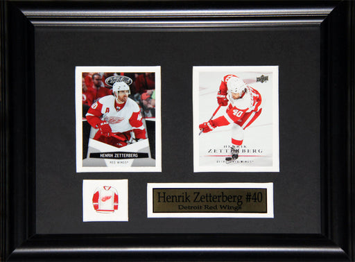 Henrik Zetterberg Detroit Red Wings 2 Card Hockey Collector Frame