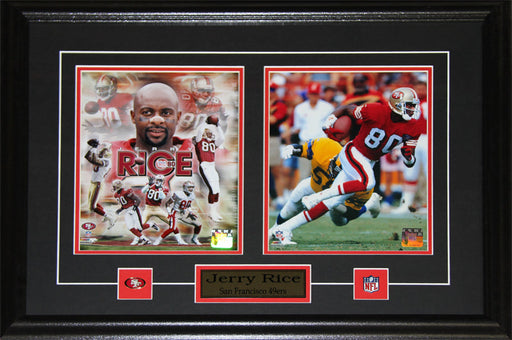Jerry Rice San Francisco 49ers 2 Photo Football Memorabilia Collector Frame