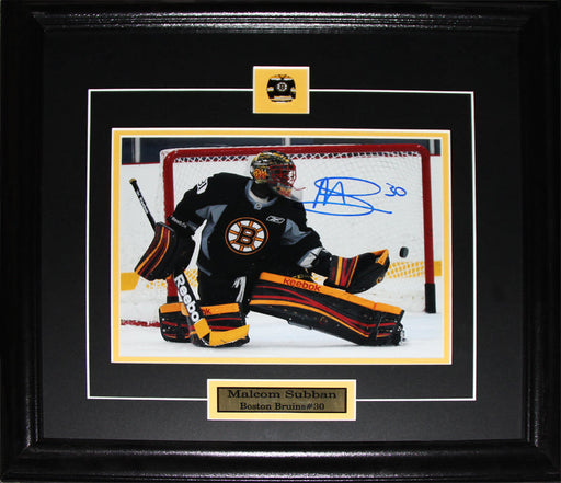Malcolm Subban Boston Bruins Signed 8x10 Hockey Memorabilia Collector Frame