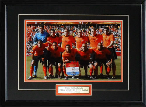 Team Netherlands 2010 FIFA World Cup Soccer Football 8x12 Collector Frame