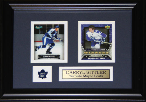 Darryl Sittler Toronto Maple Leafs 2 Card Hockey Memorabilia Collector Frame