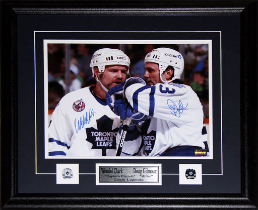 Doug Gilmour & Wendel Clark Toronto Maple Leafs Signed 11x14 Hockey Frame
