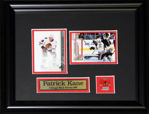 Patrick Kane Chicago Blackhawks 2 Card Hockey Memorabilia Collector Frame