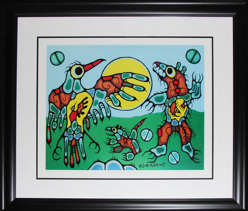 Thunderbird Faces Cave Bear Limited Edition /950 Native Indian Heritage Art Print by Norval Morrisseau