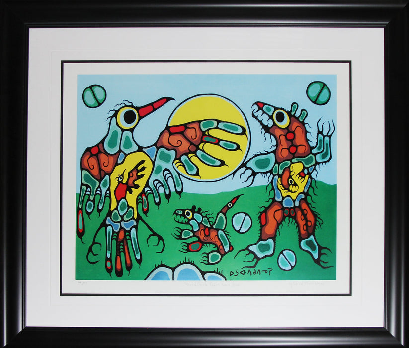 Thunderbird Faces Cave Bear Limited Edition /950 Native Indian Heritage Art Print by Norval Morrisseau