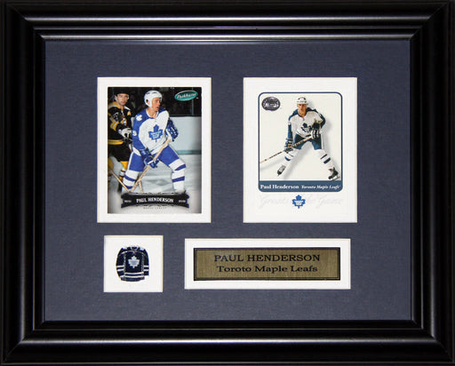 Paul Henderson Toronto Maple Leafs 2 Card Hockey Memorabilia Collector Frame